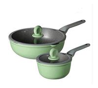 WBDWWTD Juego de Utensilios de Cocina, Olla para Sopa, sartén, Herramienta de Cocina Antiadherente, Cocina de Inducción, Leche, Fideos, Wok, cazuela