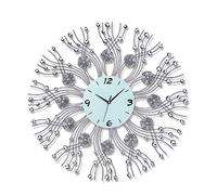 WBDWWTD Large Decorative Wall Clock Quartz Clock Battery Operated Wrought Iron Wall Clock Living Room Bedroom Kitchen Office Wall Clock Decorative Clock