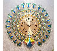 WBDWWTD Large Wall Clock 24 Inch Metal Non-Ticking Silent Art Digital Wall Clocks for Living Room Decor