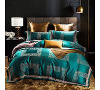 WBDWWTD Luxury Bedding Set King Size, Double Duvet Covers Cotton, Silk Double Duvet Covers Bedding Sets Cotton Set Silk Double Bed Luxury Satin Jacquard 4pcs King Size Twin Double