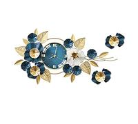 WBDWWTD Luxury Metal Wall Clock Fashion Minimalist Clocks and Watches Silent Sweep Seconds Movement Living Room (B)
