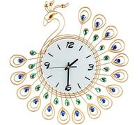 WBDWWTD Luxury Vintage Art Wall Clocks Metal Non-Ticking Silent Dazzling Clock Wall Clock Clock Room Art Home Decor