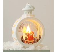 WBDWWTD Merry Christmas Decor for Home Santa Snowman Lantern Light Christmas Tree Ornament Xmas Gifts New Year-White Santa,8.5 12CM