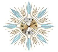 WBDWWTD Mid-Century Style 26 Inch Art Wall Clock, Decorative Metal Silent Wall Clock, Ideal for Study Living Room Bedroom