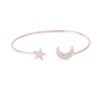 WBDWWTD Moon Rhinestone Opening Shining Stars Adjustable Fashionable Beautiful Bracelet for Woman