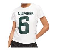 WBDWWTD Mujeres Verano Y2K Crop Baby tee Número Gráfico Cuello Redondo Top Vintage Adolescente Chica Blokecore Camiseta Estética Streetwear