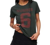 WBDWWTD Mujeres Verano Y2K Crop Baby tee Número Gráfico Cuello Redondo Top Vintage Adolescente Chica Blokecore Camiseta Estética Streetwear