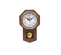 WBDWWTD Office Wall Decor Fashionable Creative Wall Clock Classic Retro Swing Room Living Room Imitation Wood Octagonal Wall Clock Alarm Clocks for Bedrooms