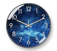 WBDWWTD Office Wall Decor Living Room Clock Wall Clock Automatic Clock Silent Watch Wall Hanging Alarm Clocks for Bedrooms(B)