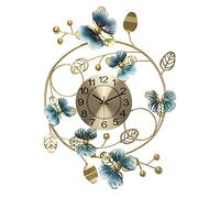 WBDWWTD Office Wall Decor Living Room Decorative Wall Clock Creative Metal Butterfly Decorative Clock Home Silent Wall Clock for Bedroom Home Office Alarm Clocks for Bedrooms