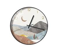 WBDWWTD Office Wall Decor Living Room Porch Decoration Clock Bedroom Study Silent Wall Clock Round Art Wall Clock Alarm Clocks for Bedrooms(12INCH)