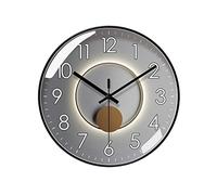 WBDWWTD Office Wall Decor Quartz Clock Fashion Light Luxury Silent Wall Clock Round Digital Clock 25cm/30cm/35cm Alarm Clocks for Bedrooms(12inch)