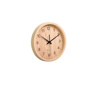 WBDWWTD Office Wall Decor Silent Clock Quartz Wall Clock Wooden Clock Bedroom Round Alarm Clocks for Bedrooms(A)