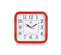 WBDWWTD Office Wall Decor Square Silent Sweep Second Wall Clock Home Wood Grain Living Room Bedroom Clock Alarm Clocks for Bedrooms(3)