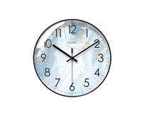 WBDWWTD Office Wall Decor Texture Clock Wall Clock Living Room Silent Sweep Second Quartz Clock Alarm Clocks for Bedrooms(A)