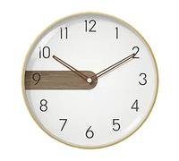 WBDWWTD Office Wall Decor Wall Clock Silent Battery Operated Round Wall Clock Easy to Read for Home/Kitchen/Office/Classroom/School Clock Alarm Clocks for Bedrooms(A Gold,14inch)