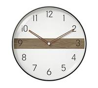 WBDWWTD Office Wall Decor Wall Clock Silent Battery Operated Round Wall Clock Easy to Read for Home/Kitchen/Office/Classroom/School Clock Alarm Clocks for Bedrooms(H Black,12inch)