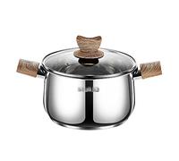 WBDWWTD Olla para cocinar, olla para caldo, olla de acero inoxidable 304 con tapa y asa de vidrio, fondo compuesto de 5 capas, utensilios de cocina saludables para la cocina del hogar, varias estufas,