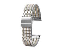 WBDWWTD Quick Release Thin Stainless Steel Metal Men's Women's Watchband 18mm 20mm 22mm Watch Strap Bracelet(Silver Golden,18mm)