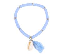 WBDWWTD Shell Braided Bracelets Hand Braid Accessories Bracelet Jewelry Ethnic Tassel Pendant Ladies Costume for Women Polymer Clay White