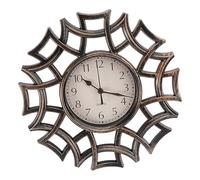 WBDWWTD Silent Wall Clock Indoor Digital Timer Hollowed-out Tuscan Style Wall Clock 3D Big Numbers Europe