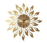 WBDWWTD Silent Wall Clock Living Room Decoration Metal Wall Clock Nordic Luxury Hanging Clock for Home Restaurant Porch Wall Decoration