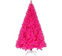 WBDWWTD Spruce Articulated Red Christmas Tree Pine with Metal Stand Easy Assembly for Interior Decoration Artificial Christmas Tree (Size: 150 cm / 5 ft) (150cm(5ft))