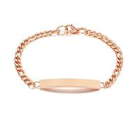 WBDWWTD Stainless Steel Engraved Chain Bracelet for Men Women
