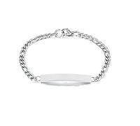 WBDWWTD Stainless Steel Engraved Chain Bracelet for Men Women