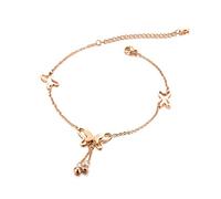WBDWWTD Stainless Steel Hollow Butterfly Foot Chain Ankle Bracelet 21.5+6cm