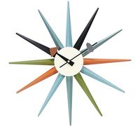 WBDWWTD Style Multicolor Wall Clock, Non Ticking, Mid-Century Retro Silent Decorative Quartz Wall Clock, for Living Room Bedroom Office