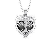 WBDWWTD TQHGHX Collar de urna de cremación con Forma de corazón Que se Puede Abrir para Cenizas, Colgante de Ceniza Conmemorativa de Acero Inoxidable, joyería de Recuerdo, joyería de cremación para