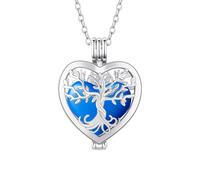 WBDWWTD TQHGHX Collar de urna de cremación con Forma de corazón Que se Puede Abrir para Cenizas, Colgante de Ceniza Conmemorativa de Acero Inoxidable, joyería de Recuerdo, joyería de cremación para