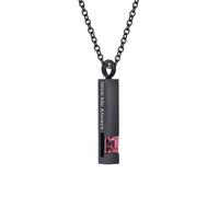 WBDWWTD TQHGHX Joyería de cremación de Cubo de Piedra de Nacimiento de Cristal para Cenizas Collar de urna con Colgante con Mini urna de Recuerdo Joyas conmemorativas para Cenizas - Conmigo Siempre