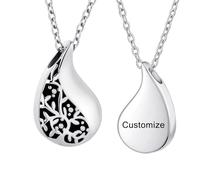 WBDWWTD TQHGHX Personaliza la joyería de cremación para Cenizas - Collar de urna de lágrima del árbol de la Vida para Cenizas Collares Personalizados Nombres Grabados