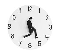 WBDWWTD Wall Clock British Comedy Inspired Ministry of Silly Walk Wall Clock Comedian Home Decor Novelty Wall Watch Funny Walking Silent Mute Clock
