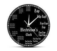 WBDWWTD Wall Clock Electrician's Clock Electrical Worker Profession Wall Clock Zap Lightning Wall Art Home Decor Gift for Engineers Handyman