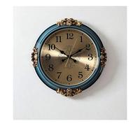 WBDWWTD Wall Clock European Style Luxury Clock Living Room Large Wall Clock Carved Decorative Clock Arabic Numerals Large Wall Clock (A)