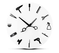 WBDWWTD Wall Clock Hair Salon Hair Stylist Tools Wall Clock Beauty Salon Wall Clocks Novelty Horloge Home Decor