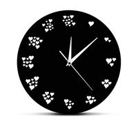 WBDWWTD Wall Clock I Love You Every Seconds Romantic Wall Art Heart Wall Clock Wedding Decoration Loving Hearts Clock Valentines Day Gifts