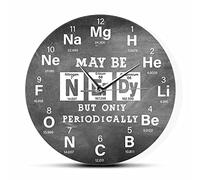 WBDWWTD Wall Clock I Maybe Nerdy But Only Periodically Organic Physics Biology Wall Clock School Classroom Lab Decor Chemistry Nerds Science Gift