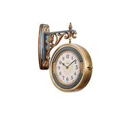 WBDWWTD Wall Clock Living Room Double-Sided Clock Creative Light Luxury Mute Clock Retro Double-Sided Wall Clock/Outdoor Double-Sided Wall Clock/Gallery Decorative Wall Clock Wall Clocks for Living