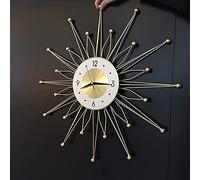 WBDWWTD Wall Clock Metal Decor Clock Silent Battery Operated Non Ticking Clocks Wall Decorative for Living Room Bedroom Office Wall Decor (60cm)