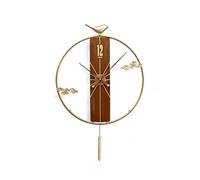 WBDWWTD Wall Clock New Chinese Style Copper Bird Clock Home Living Room Bedroom Study Office Decoration Mute Wall Clock 25 Inches Wall Clock Decorative Clock (A)