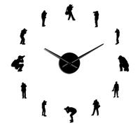 WBDWWTD Wall Clock Photographers Camera Photograph Themed Acrylic Wall Clock Cameramen Quiet Sweep Long Hands Clock Novelty Gift Ideas