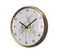 WBDWWTD Wall Clock Round Silent Clock Nordic Minimalist Home Living Room Bedroom Decoration Wall Clock Quartz Clock 14.17 Inches Wall Clock Decorative Clock (B)