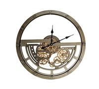 WBDWWTD Wall Clock Vintage, Gear Wall Clock, Silent Nonticking Gear Clock, for Living Room, Kitchen, Café, Lounge, Garden Home Decor Gift