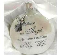 WBDWWTD White Christmas Memorial Balls of I Have An Angel In Heaven Xmas Tree Decorations Christmas Home Decor New Year-07-My Wife