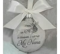 WBDWWTD White Christmas Memorial Balls of I Have An Angel In Heaven Xmas Tree Decorations Christmas Home Decor New Year-19-Nana