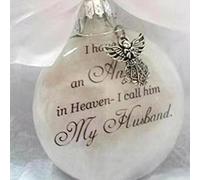 WBDWWTD White Christmas Memorial Balls of I Have An Angel In Heaven Xmas Tree Decorations Christmas Home Decor New Year-09-My Husband